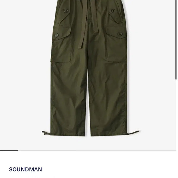 [BUNJANG] SOUNDMAN Hunk Cargo Pants Army Green 564M-406X / 사운드맨 헝크 카고바지 SOUNDMAN 564M-406X Army Green Hunk