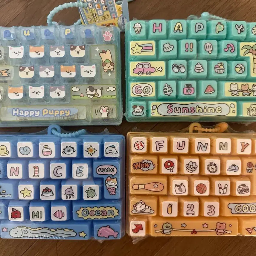 [BUNJANG] Giant Keycap Keychain Set (4 Types) / 대왕키캡키링