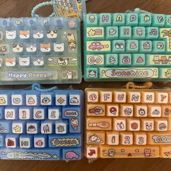 [BUNJANG] Giant Keycap Keychain Set (4 Types) / 대왕키캡키링