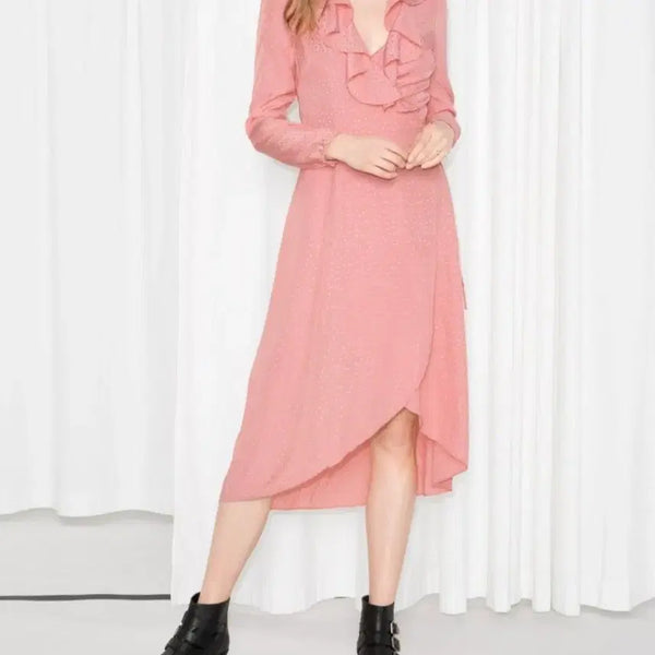 [BUNJANG] & Other Stories Ruffle Tie Wrap Dress / &Other stories 러플 타이 랩 원피스
