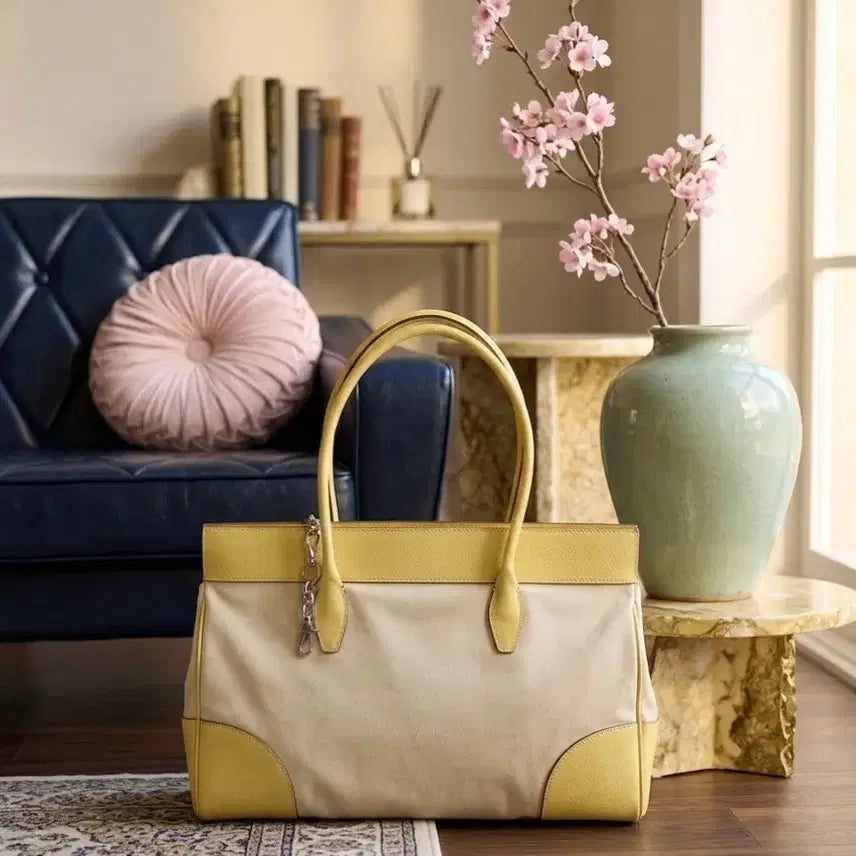 [BUNJANG] Prada Canapa Chiareal Tote Bag / 빈티지 스타일 프라다 카나파 칭기알레 토트