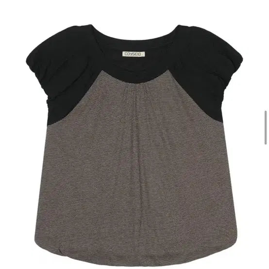 [BUNJANG] Koiseo Puff Shirring T-Shirt Black / 코이세이오 퍼프 셔링 티셔츠 블랙