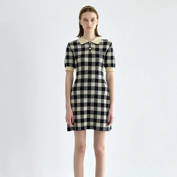 [BUNJANG] Atelier Nain Dorothy Gingham Check Knit Dress / 아틀리에나인 도로시 깅엄체크 니트원피스 55-66