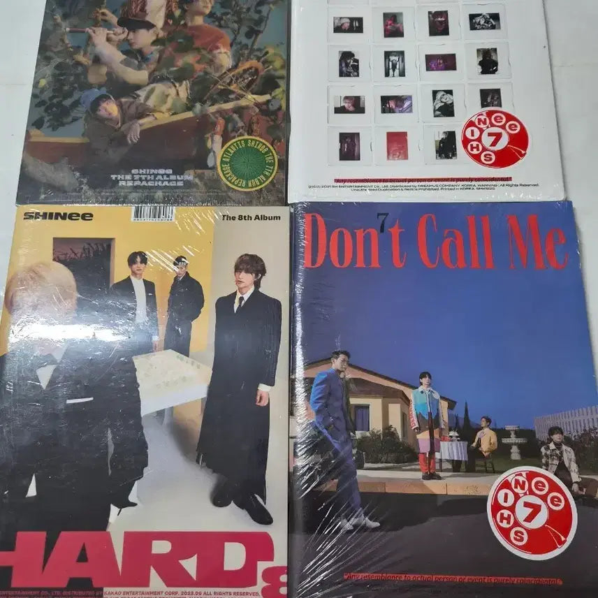 [BUNJANG] SHINee 7th Repackage, 8th, and 9th Albums (Atlantis, Don't Call Me x2, Hard) Sealed Set / 샤이니 앨범 4종 세트 7집3개8집1개미개봉(Atlantis, Don't Call Me 2종, Hard)cd 입니다