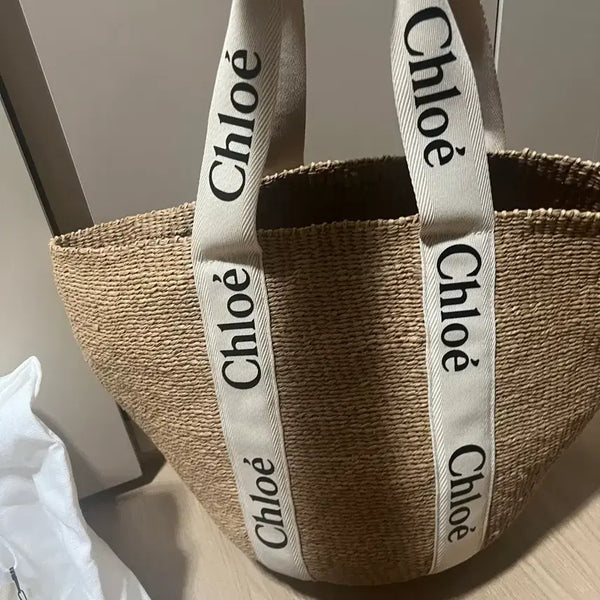 [BUNJANG] Chloé Woody Raffia Dot Bag / 끌로에 우디 라피아 도트백