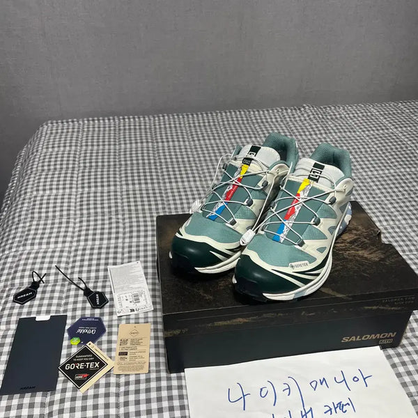 [BUNJANG] Salomon XT-6 Gore-Tex Trail Shoes Ponderosa Pine Vanilla Ice / 275 살로몬 x 키스 XT-6 고어텍스 트레일 폰데로사 파인 바닐라 아이스