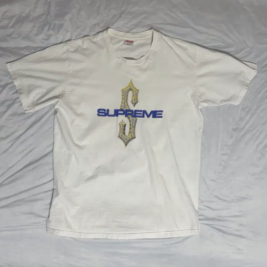 [BUNJANG] Supreme Diamond Logo Short Sleeve T-Shirt (L) / 슈프림 프린팅 반팔 티셔츠 L