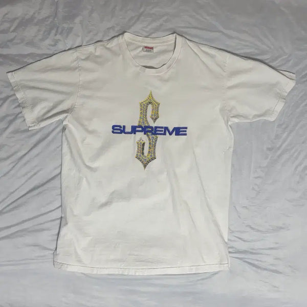 [BUNJANG] Supreme Diamond Logo Short Sleeve T-Shirt (L) / 슈프림 프린팅 반팔 티셔츠 L