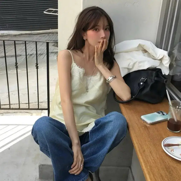 [BUNJANG] ON&ON Lace Sleeveless Blouse / 온앤온 레이스 슬리브리스 블라우스