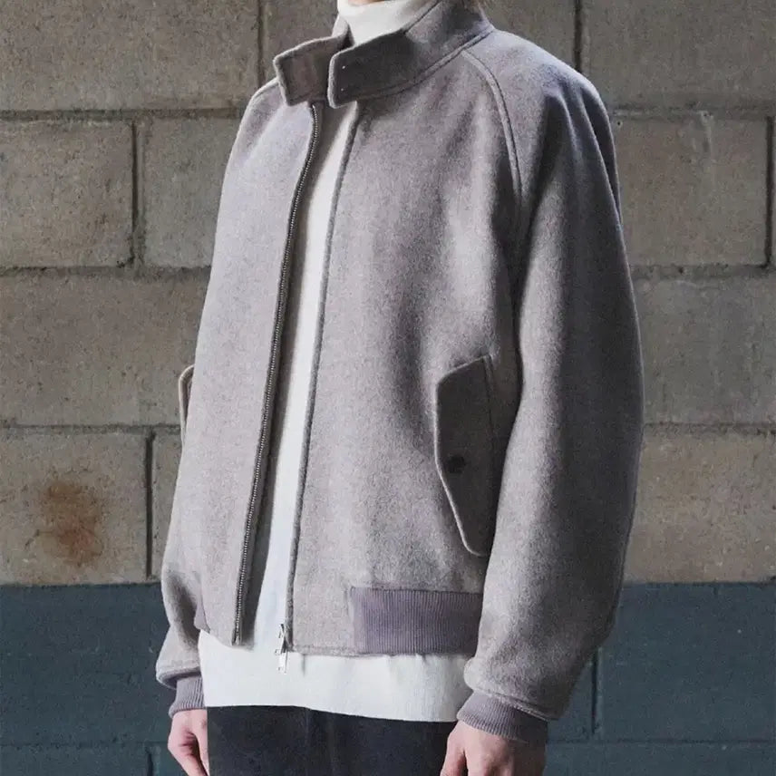 [BUNJANG] Juank Homme Wool Harrington Jacket Beige S / 주앙옴므 울 헤링턴 자켓 베이지 s