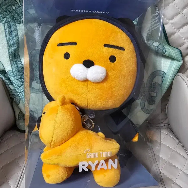 [BUNJANG] Kakao Friends Hood Ryan Doll & Ryan Doll Keychain Bundle Set / 카카오프렌즈 후드라이언 인형 라이언인형키링 일괄