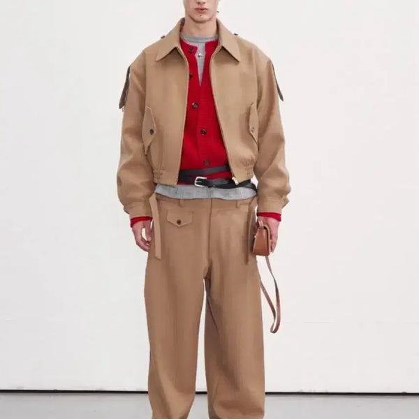 [BUNJANG] Recto Peyton Virgin Wool Wide Pants Camel M / 렉토 페이톤 버진울 와이드 팬츠 카멜 M