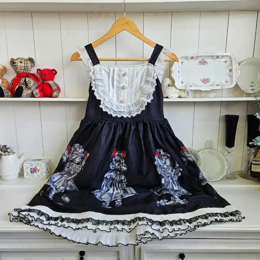 [BUNJANG] SUNNY Antique Doll Print Lolita Dress / SUNNY 엔틱 돌 프린트 로리타 원피스