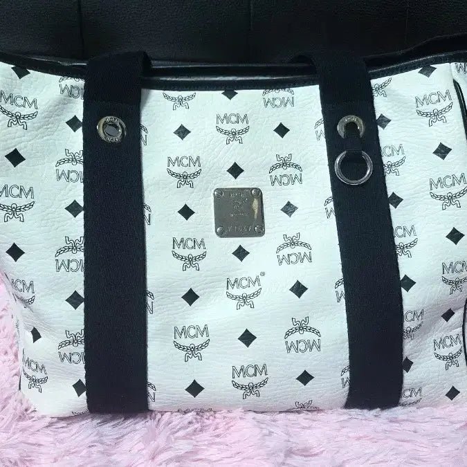 [BUNJANG] MCM Visetos Large Tote Bag Black & White / [희귀 매물] MCM 비세도트 라지 토트백 블랙&화이트 정품