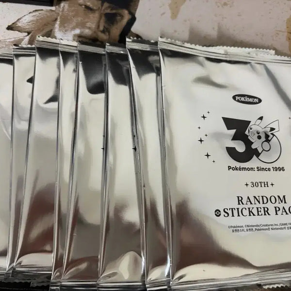 [BUNJANG] Pokemon 30th Anniversary Random Sticker Pack + Bonus Sticker / 포켓몬 30주년 랜덤 스티커 팩 + 특전