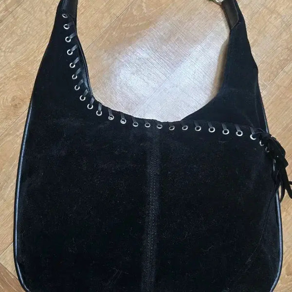 [BUNJANG] Yeomim Suede Hobo Bag / 여밈 스웨이드 호보백