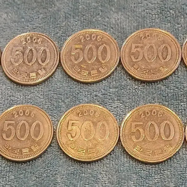 [BUNJANG] 2006 500 Won Coin Bundle Set (10 Coins) / 2006년 발행 500원 동전 10개 일괄