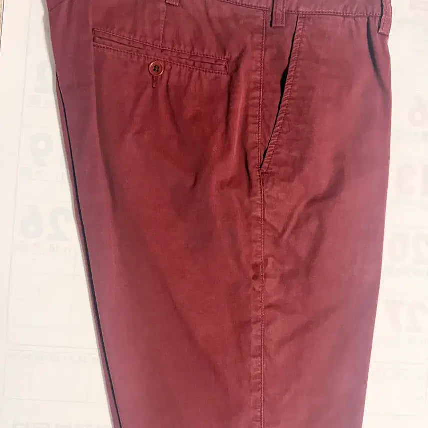 [BUNJANG] Alberto Aspesi Burgundy Cotton Trousers / 제일모직 알베르토 아스페시 버건디 면바지
