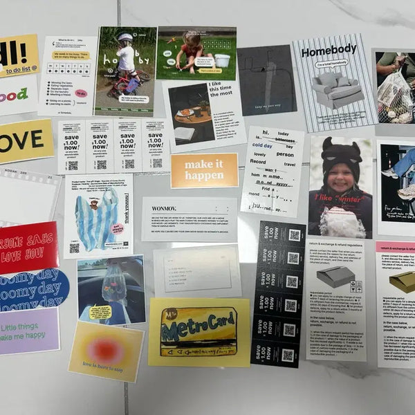[BUNJANG] Emotional & Kitschy Sticker Set (51 Pieces) / [처분] 감성, 키치 스티커