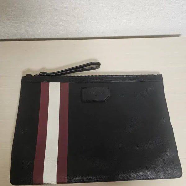 [BUNJANG] Bally Leather Clutch Black / 발리 클러치 블랙