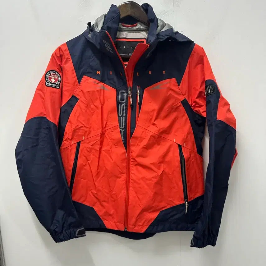 [BUNJANG] Millet Windbreaker Jacket Orange Navy 95 / [만원빈티지 최저가]밀레 윈드브레이커 자켓 오렌지 네이비 95