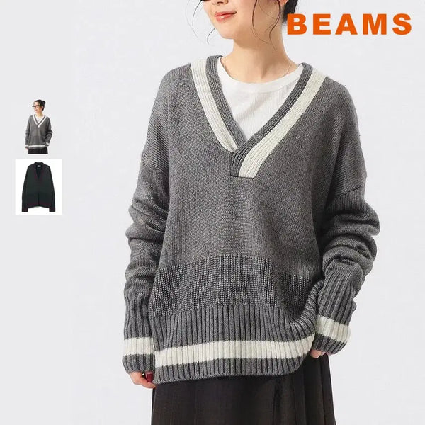 [BUNJANG] BEAMS BOY Line Sport Pullover / 빔즈 보이 라인 스포츠 풀오버