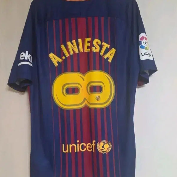 [BUNJANG] FC Barcelona 2017-18 Iniesta Signed Jersey / 17-18 바르셀로나 인피니티 이니에스타