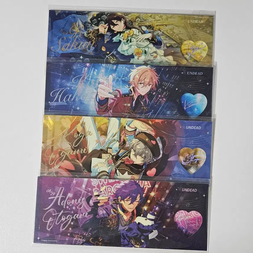 [BUNJANG] Ensemble Stars! Chugata Shinetu Ticket Live Ticket Bundle Set (Undead: Rei, Kaoru, Koga, Adonis) / 앙스타 중스타 심열 티켓 라이브티켓 라티 레이 카오루 코가 아도니스 언데드 일괄