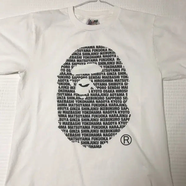 [BUNJANG] Bape Japan Ape Head T-Shirt White / 베이프 재팬 에이프 헤드 티셔츠