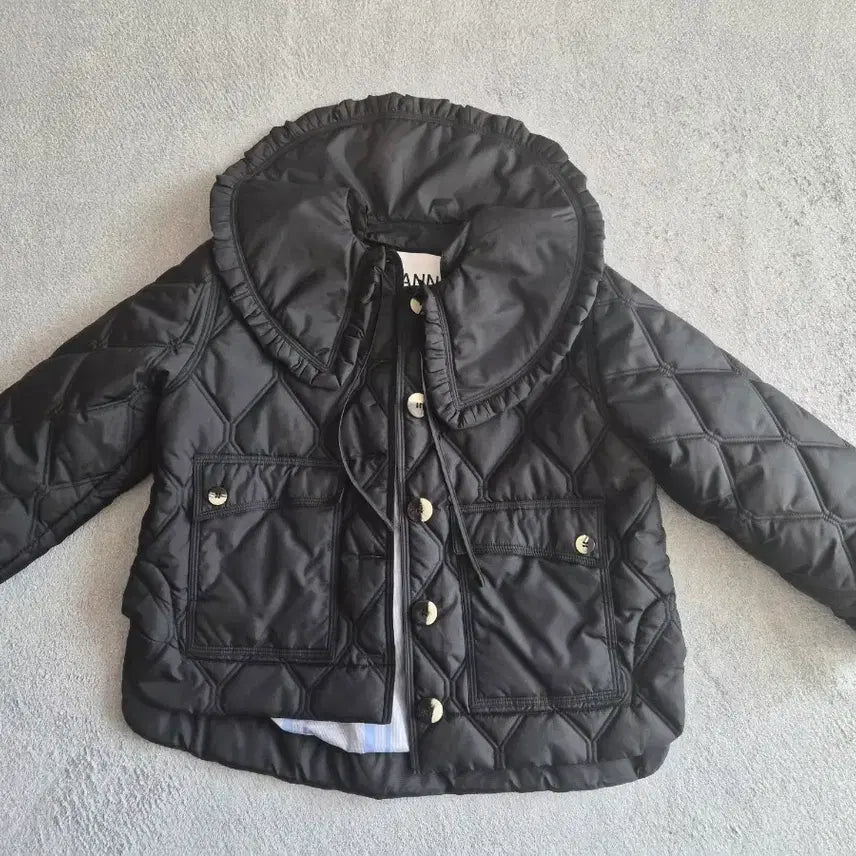 [BUNJANG] GANNI Quilted Padded Jacket Black / 가니  퀼팅 패딩 자켓 블랙
