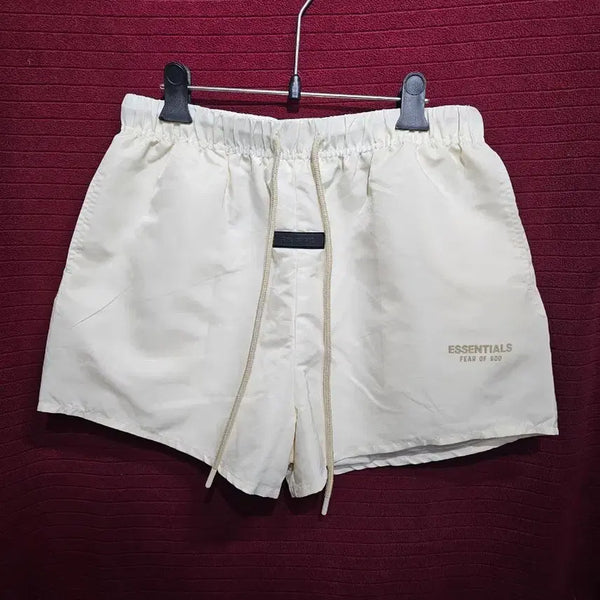 [BUNJANG] Fear of God Essentials 23FW Running Shorts Cloud Dancer / 에센셜 런닝 쇼츠 클라우드 댄서 - 23FW