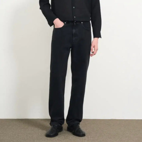 [BUNJANG] TIME HOMME 24FW Straight Black Denim Pants / 타임옴므 스트레이트 블랙 데님(24FW)