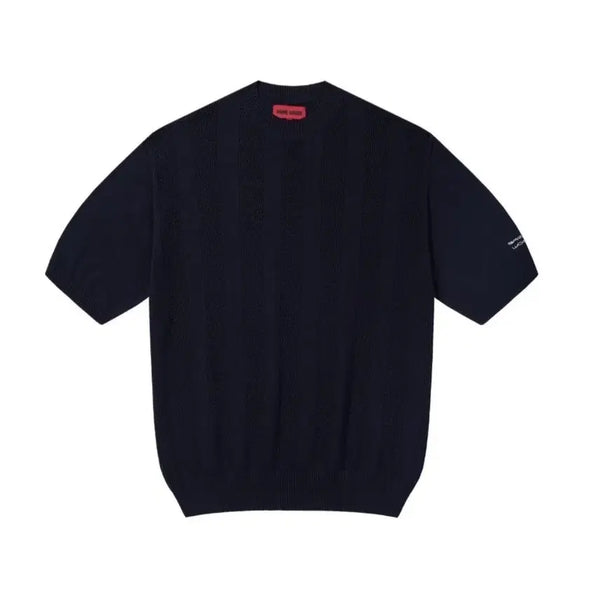 [BUNJANG] Insane Garage Punching Short Sleeve Knit Navy / 인세인개러지 펀칭 반팔니트
