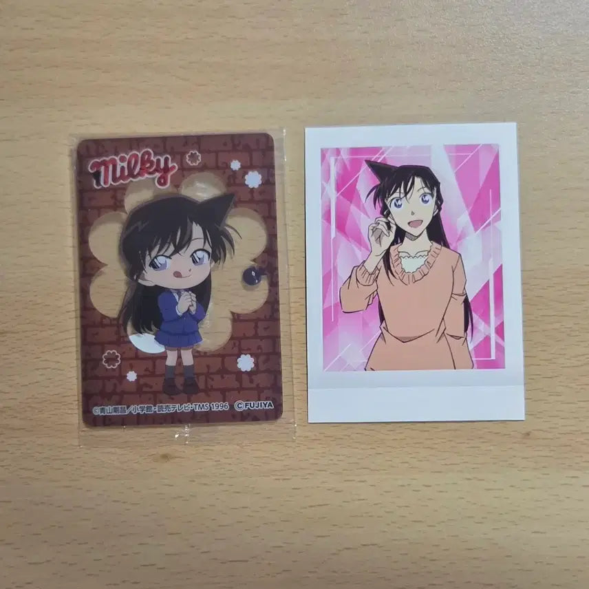 [BUNJANG] Detective Conan Ran Mouri Milky Collab Clear Card & Pashacolle Photocard Set / 명탐정 코난 모리 란 유미란 포토카드 2종 파샤코레 밀키 콜라보 클리어 카드