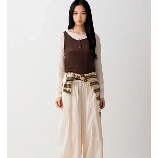 [BUNJANG] SPAO Wide Balloon Pants (Nylon) Beige M New / 스파오 와이드 벌룬 팬츠(나일론) 베이지 M 새상품