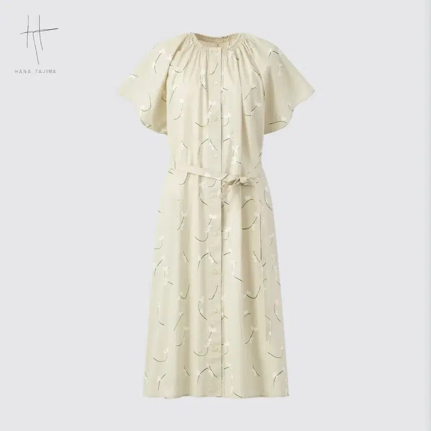 [BUNJANG] Uniqlo Flower Pattern Cotton Dress / 세일)) 유니클로 플라워 패턴 코튼 원피스