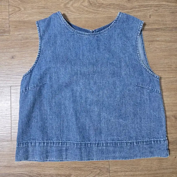 [BUNJANG] TOPTEN Summer Denim Sleeveless Pants Set / 탑텐 청 데님 민소매 팬츠 세트