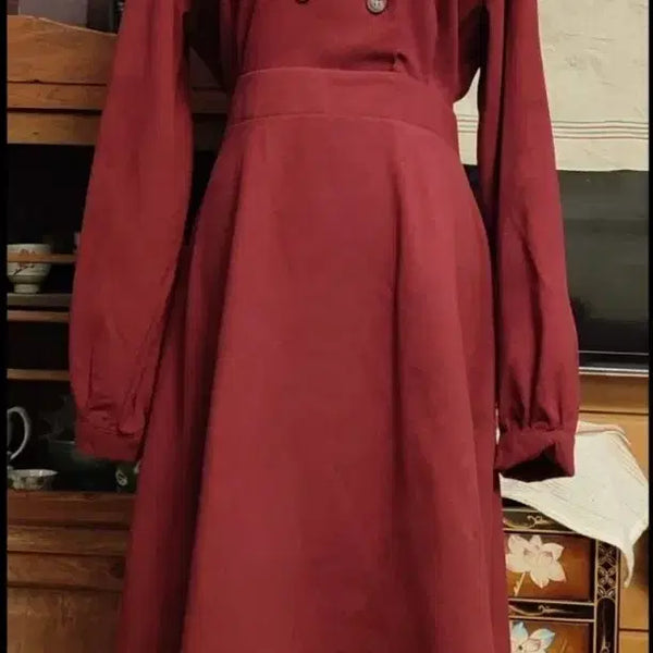 [BUNJANG] Trench Coat Type Midi Dress / 트렌치 타입 원피스