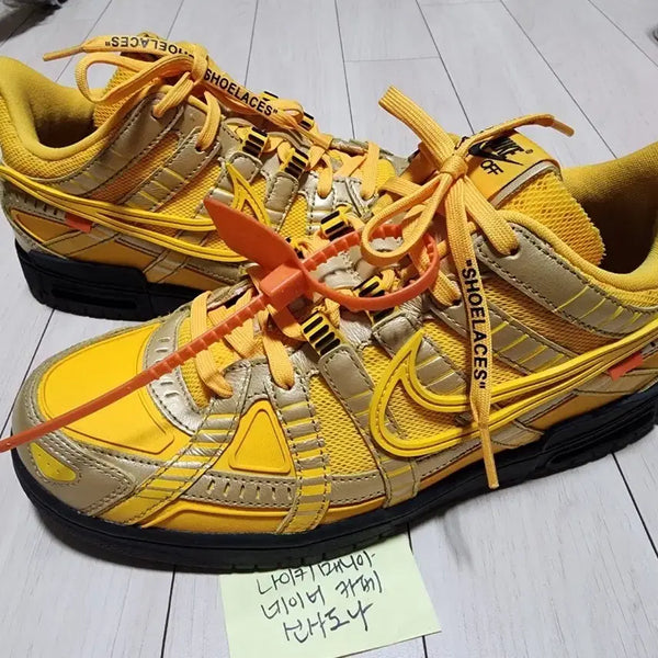 [BUNJANG] Nike x Off-White Air Rubber Dunk University Gold / 나이키 x 오프화이트 에어 러버 덩크 유니버시티 골드