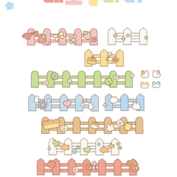 [BUNJANG] Button Deco Washi Tape - Kiss Cut / 단추 데코울타리 키스컷