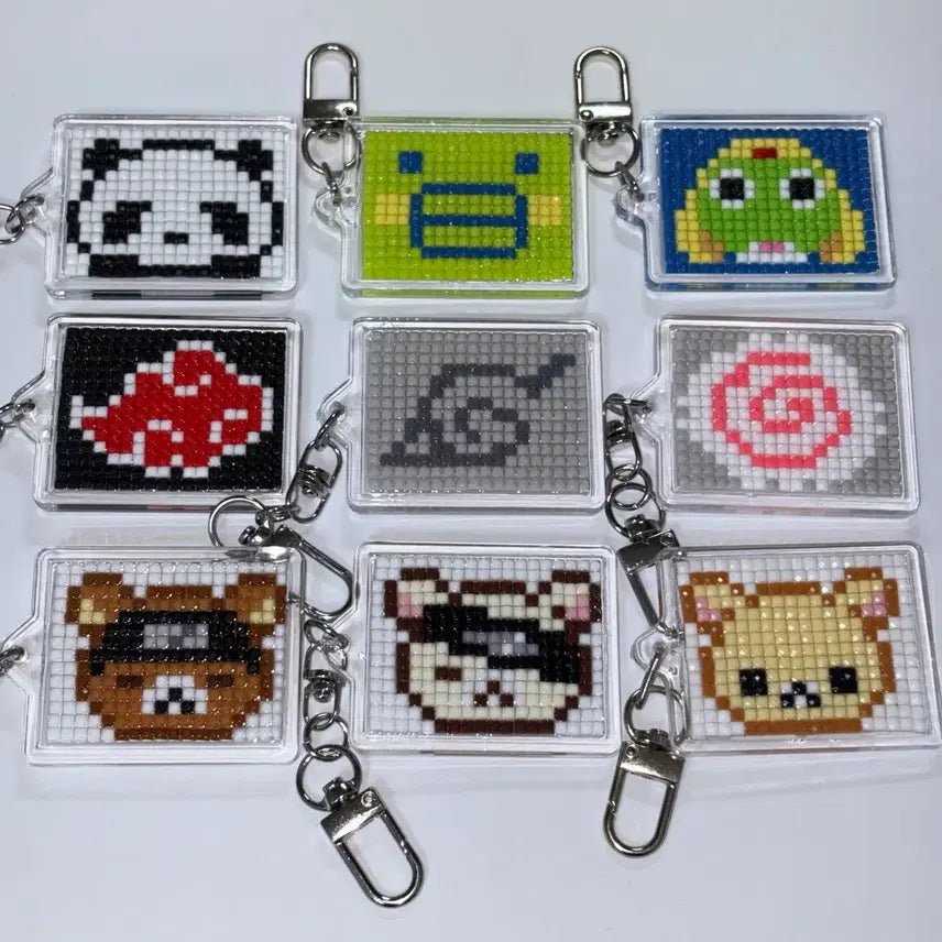 [BUNJANG] Handmade Square Bead Keychain / 핸드메이드 네모비즈 키링