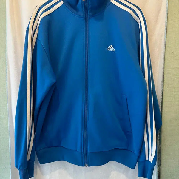 [BUNJANG] Adidas Three-Stripes Track Top Blue Jersey M / 사이즈M) 아디다스 삼선 트랙탑 블루 져지