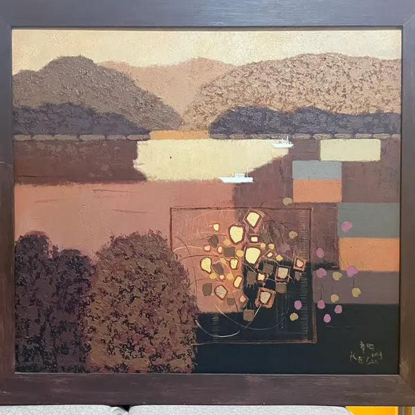 [BUNJANG] Kim Heonsan "Memories" Oil Painting (20-Type) / 서양화가 김헌산 정품 유화 작품 추억 판매합니다 20호 변형