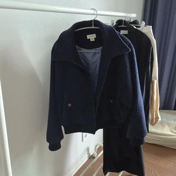 [BUNJANG] Sienne Navy Blouson Jumper / 시엔느 블루종 점퍼 네이비