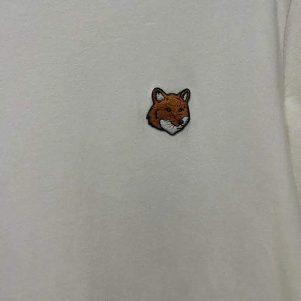 [BUNJANG] Maison Kitsune Fox Head Regular T-Shirt Noble Beige (Size S) / 메종 키츠네 폭스 헤드 레귤러 티셔츠 노블 베이지(S 사이즈)