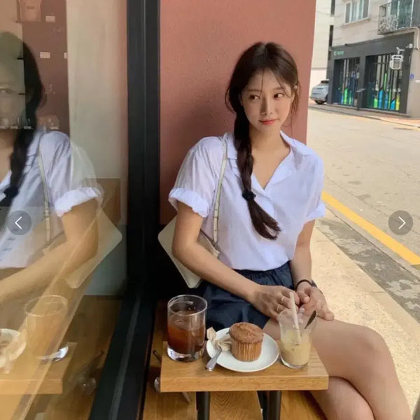 [BUNJANG] Thewish Striped Short Sleeve Shirt / [새상품/택배비무료] 더위시 반팔셔츠(스트라이프버전)