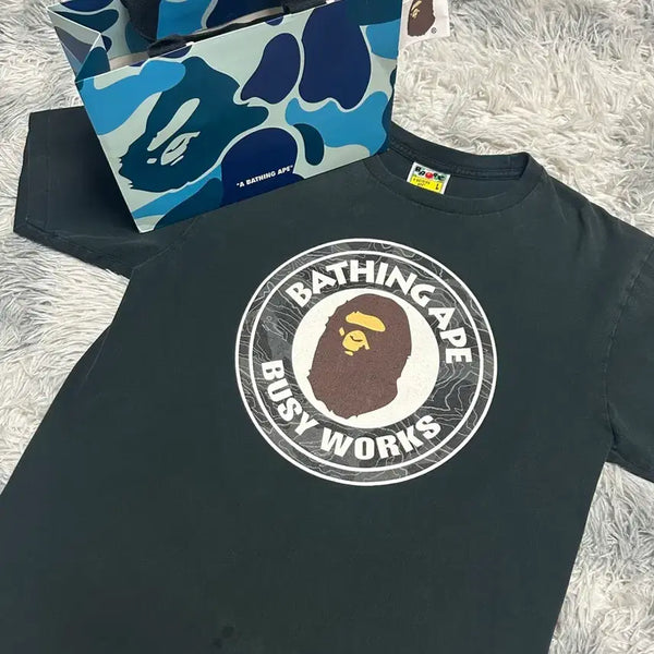 [BUNJANG] BAPE Busy Works Short Sleeve T-Shirt / 베이프 busy works 반팔