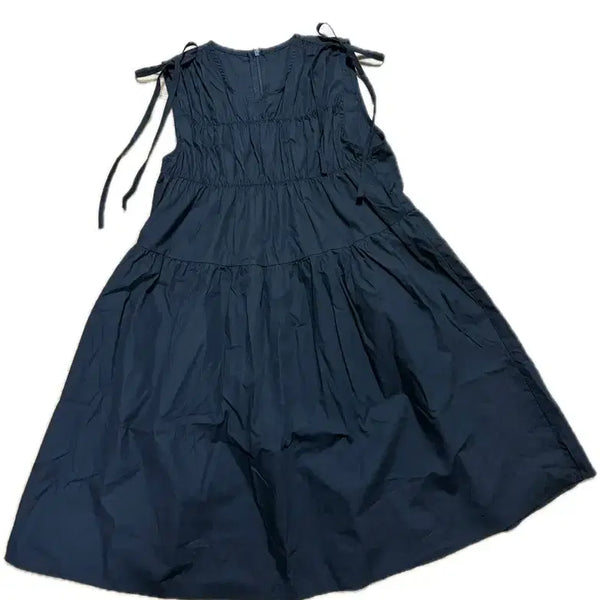 [BUNJANG] Summer Resort Style Frill Sleeveless Midi Dress Skirt / 새옷)휴양지룩 프릴 나시 원피스 치마 스커트 미디