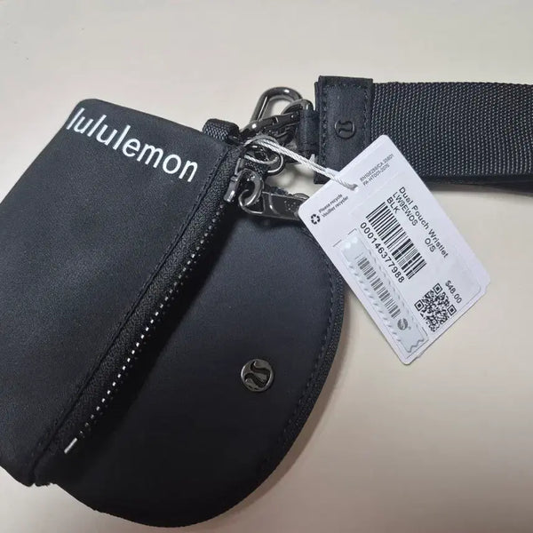 [BUNJANG] Lululemon Dual Pouch Wristlet Wallet Black / 룰루레몬 듀얼파우치 손목지갑 블랙