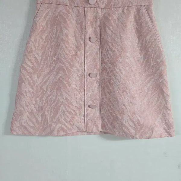 [BUNJANG] Sandro Jacquard Mini Skirt Pink Size 1 / 산드로 자카드미니스커트 핑크 1